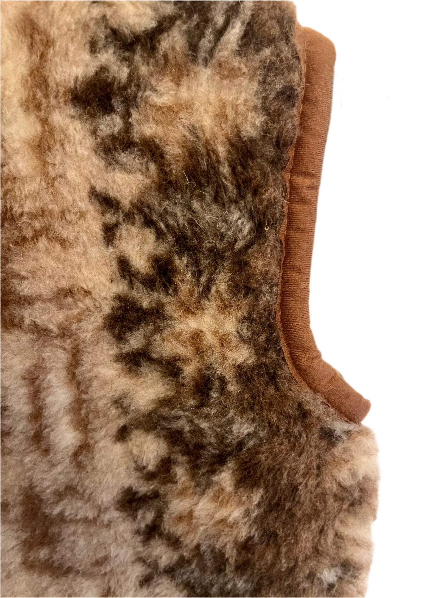 BUNBURY MINI VEST - Warm and cozy kids wool vest from 100% Merino, brown - With Vertical Pattern