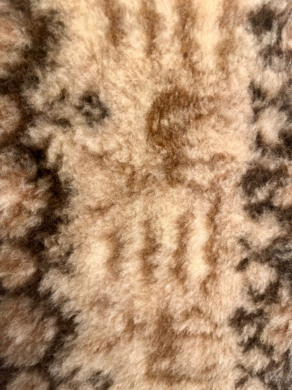 BUNBURY MINI VEST - Warm and cozy kids wool vest from 100% Merino, brown - With Vertical Pattern